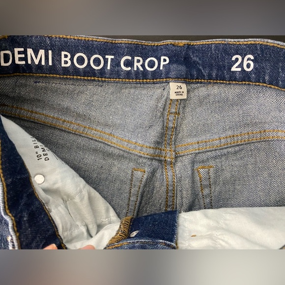 J. Crew 10" demi-boot crop jean in Stone Street wash Button fly BF545 - Picture 8 of 10